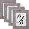 4 Pack Craig Frames American Barn Light Gray Picture Frame with Mat